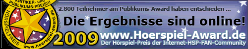 Banner zu den Ergebnissen des H&ouml;rspiel-Awards 2009