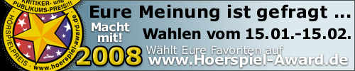 Banner zum Voting des Hörspiel-Awards 2008